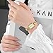 Womens Small Luxury Fashion Rectangular Chain Bracelet Quartz Watch Ladies Stainless Steel Band Dress Wristwatch Gold Silver (Gold)