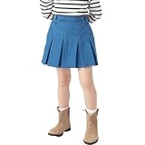 [ever closet] キュロット スカート 女の子 ショート パンツ 綿100％ ウエストゴム 春 夏 通園 通学 150 ブルーデニム