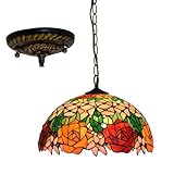 4. Source de lumière : motif baroque rose Cherry Blossom E26/E27 * 1 (sans ampoules), motif de mission E26/E27 * 3 (sans ampoules), tension : 110 V-240 V, différentes sources de lumière peuvent produire différents effets de lumière, les belles lampes de style Tiffany sont une solution parfaite.