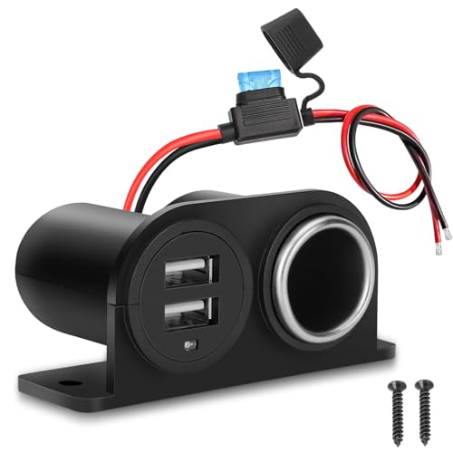 Dual-USB-Outlet-Cigarette-Lighter-Socket-Splitter-with-Blade-Fuse Dual USB Outlet Cigarette Lighter Socket Splitter with Blade Fuse - Image 1