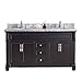 Virtu USA MD-2660-WMRO-ES-NM Victoria Bathroom Vanity, 60 inches, Dark Espresso