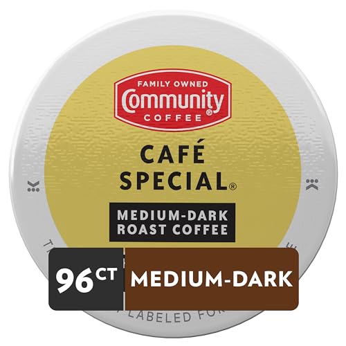 Image of Community Coffee Cafe Special Medium Dark Roast, 96 Single-Serve Keurig K-Cup Pods, 24 Count (Pack of 4)