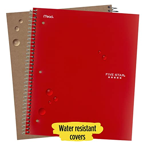Five Star Spiral Notebook + Study App, 5-Subject, College Ruled Paper, Fights Ink Bleed, Water Resistant Cover, 8-1/2" X 11", 200 Sheets, Color Will Vary (06208) #TOP7