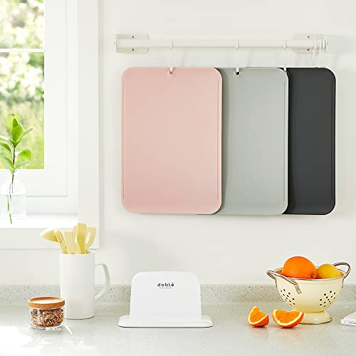 Premium Upgraded Doblé Non-Scratch Flexible Cutting Board For Chopping, Scratch Free, Juice Grooves With Easy Grip Handle, Non-Slip Dishwasher Safe For Kitchen 9.3" X 13.7" (Orkid Green) #TOP2