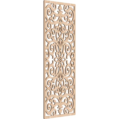 Image of 19 3 /8 inchW x 49 3 /8 inchH x 3 /8 inchT Buel Decorative Fretwork Wood Wall Panels, Red Oak