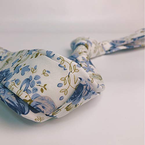 Image of Mantieqingway Men's Cotton Floral Neck Tie 2.56'' Printed Skinny Tie