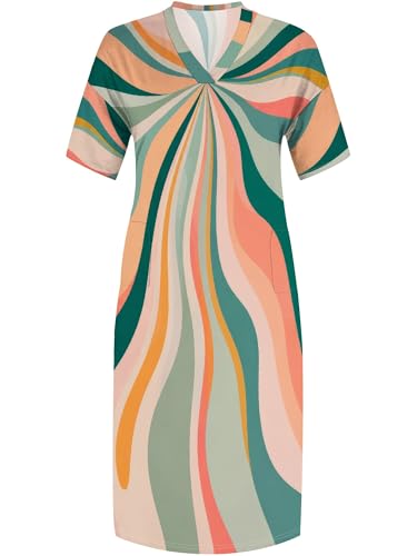 Image of PinkPatty Women's Oversize V Neck Short Sleeve Maxi Dress with Pockets