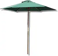 Guarda Sol de Madeira 3 Metros Sombreiro Piscina Praia Churrasco Area Gourmet Premium - Pazie (Verde)