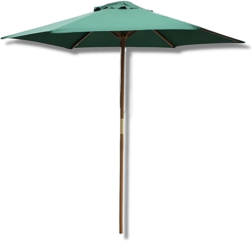 Guarda Sol de Madeira 3 Metros Sombreiro Piscina Praia Churrasco Area Gourmet Premium - Pazie (Verde)