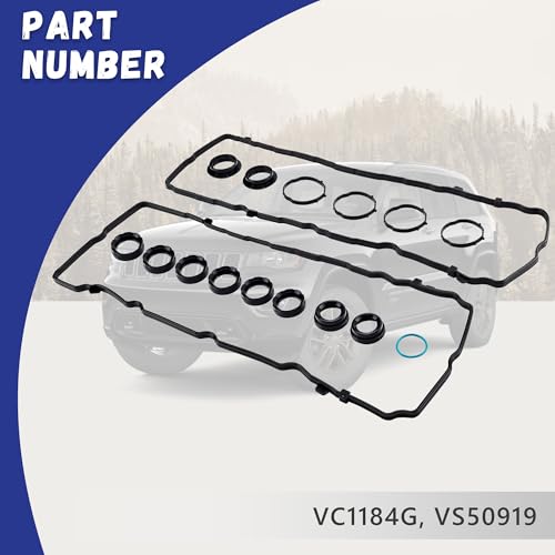 Image of VC1184G Engine Valve Cover Gasket Set Fit for Dodge Durango 2016-2022, Jeep Gladiator Grand Cherokee Wrangler, Chrysler Pacifica Voyager, RAM 1500 3.6L V6 2019-2022, OEM VS50919