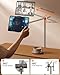DIMONCOAT [Height-Adjustable & 360° Rotation Tablet Floor Stand Stable Base, Aluminum Alloy iPad Stand Floor Holder for iPad Mini Air Pro 12.9/9.7, Monitor, Kindle, iPhone 16, Cell Phones (4.7