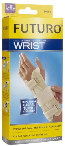 Futuro Deluxe Wrist Stabilizer, Left Hand, Large-X Large (7.5 to 9.0-Inch)
