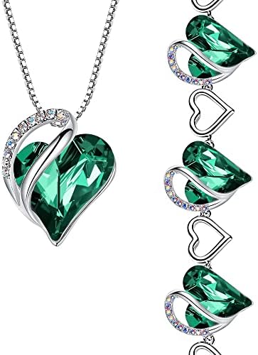 Leafael Infinity Love Heart Necklace and Bracelet for Women, May ...