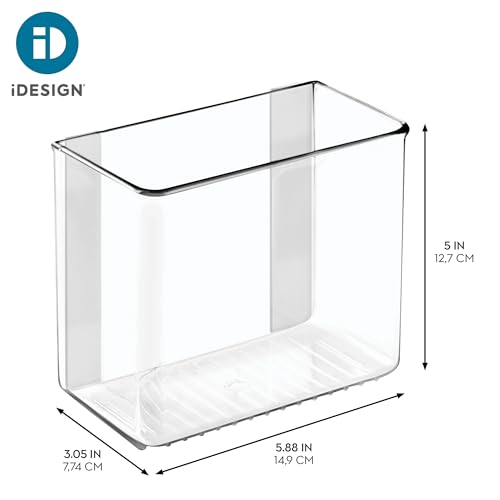 iDesign Adhesive Organizer Bin - Damage-Free Hanging for Kitchen, Bathroom, or Office - Clear by iDesign - Image 3