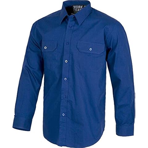 Camisa de trabajo manga larga hombre azulina Cover