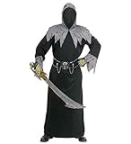 W WIDMANN MILANO Party Fashion - Disfraz de Skull Warlord, la Parca, caballero oscuro, Halloween