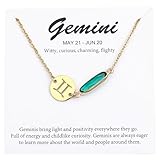 TGOLM Pulsera chapada en oro de 14 quilates con piedra natal del zodiaco, pulsera de eslabones con dije de signo del horóscopo para mujer, regalo de cumpleaños, Regular, Acero inoxidable, Sin piedra