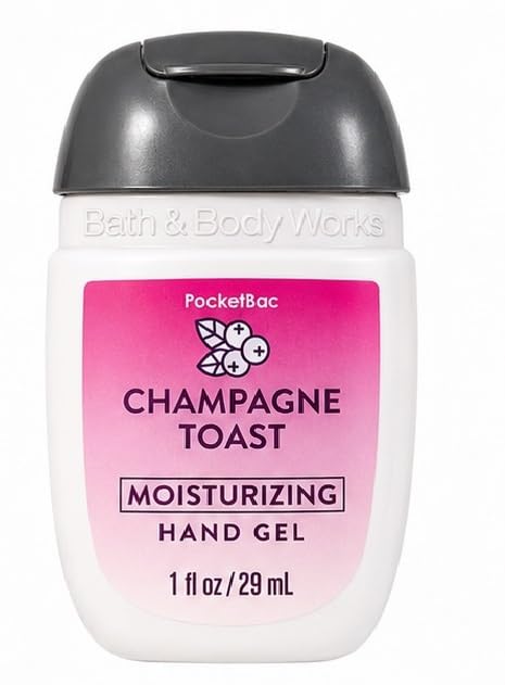 Bath & Body Works Pocketbac Hand Gel - Classic Scents - 1 oz - Pack of 1 (Champagne Toast Moisturizing)