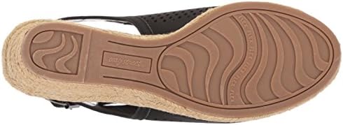 Easy Street Women's Stacy Wedge Sandal, Black Linen Print, 7 Narrow | Image 3