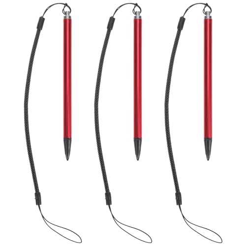 Stylet haute précision pour écran tactile résistant avec pointe fine rigide HOMSFOU rouge