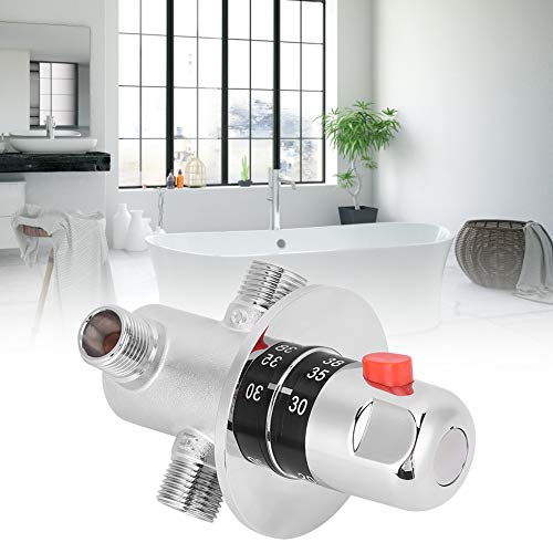 AUTO Cikonielf G1/2 Mitigeur thermostatique G1/2 Thermostat de contrôle de chauffe-eau solaire Double anti-brûlure avec anti-retour