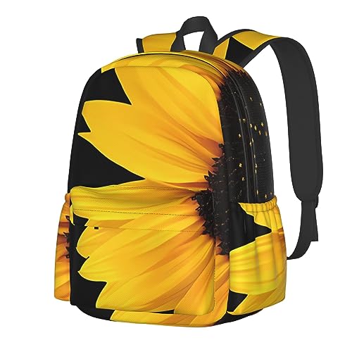 Sac à dos tournesol noir un style unique et léger pour l'école