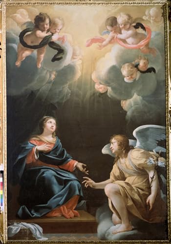 Peinture l'Annonciation Simon Vouet pour habiller un mur vide