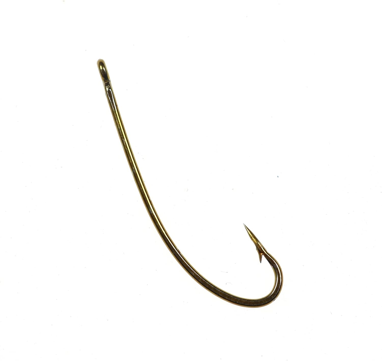 TOMYEUS Fishing Hooks 50 PCS/Pack Long Shank Curve Fishing Fly Hook Tying Hook Stimulator Flies Hook Bronzed Size 8 10 12 14 16 Barbed Fishing Accessories (Color : Size12 50pcs)