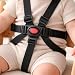 Hochstuhl Sicherheitsgurt, 1 Set, in Schwarz, kompatibel mit Hauck, Stokke Tripp Trapp, Roba, mitwachsender Kinderschutzgurt, 5 Punkt Gurtsystem Kinderhochstuhl, Kindersicherheitsgurt Stuhl Baby Tisch