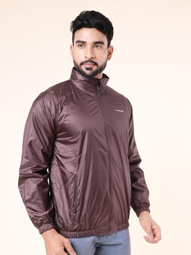 Image of Dollar Men's Polyester Solid Windcheater Jacket With Zipper Pockets