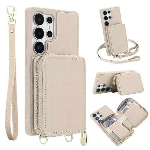 Étui en cuir haut de gamme pour Samsung Galaxy A17/A26 5G protection intégrale fermeture éclair