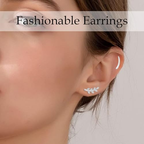 Image of VAMA FASHIONS 5 Pair 18K Plated Multiple Pericing Anti Tarnish Stud Earrings Hypoallergenic Helix Tragus Waterproof Lightweight Ear Studs Combo Set For Women