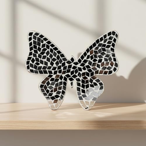 Escultura Decorativa Mariposa de Mosaico de Vidrio 5 pulgadas