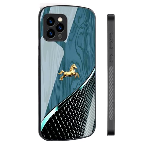 Coque iPhone 16 Pro Max anti-espion magnétique en verre trempé bleu