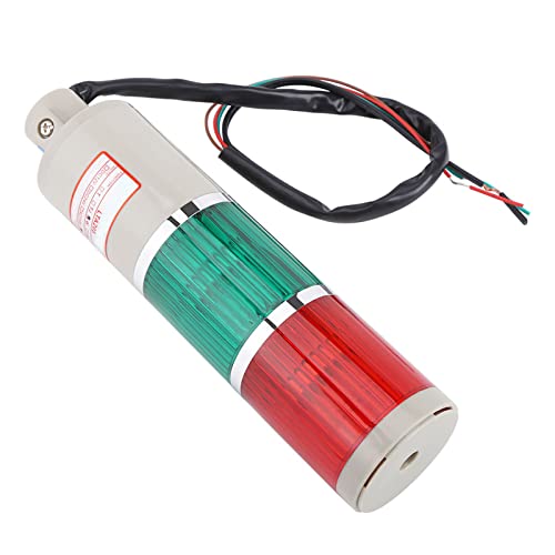 Hyuduo Lámpara de Baliza de Bombilla Roja de Luz Verde 220V ABS+AS Luz de Advertencia para Equipos Mecánicos con bajo Consumo de Energía sin Ruido