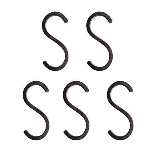 SPICE OF LIFE ミニ S字フック 5本セット 長さ6cm ジョセフアイアン ダークブラウン 収納 DTFF6005