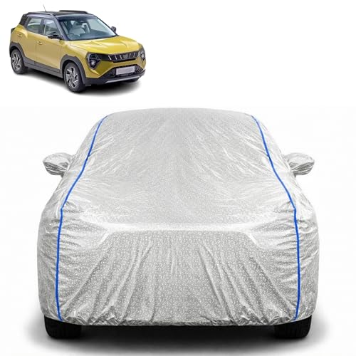 Image of Waterproof Car Cover for Mahindra XUV 3X0 | All Weather Protection | UV Resistant & Dustproof | Soft Cotton Lining to Prevent Scratches | Triple Stitched with Mirror Pockets & Elastic Hem