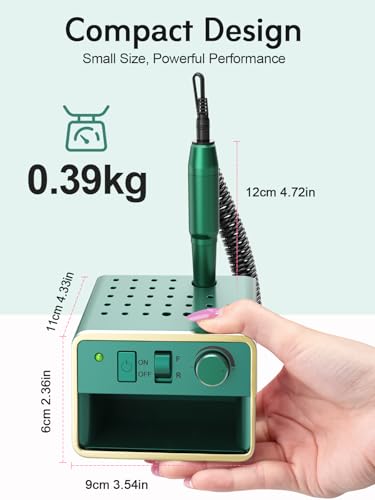 Kit de Taladro Eléctrico para Uñas Beloving Verde miniatura 4