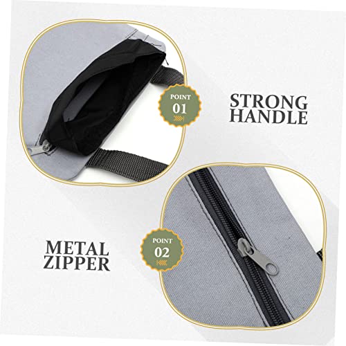 CLISPEED 3Pcs Saco Lona Cinza Escuro Suprimentos Auxiliares De Ioga Fitness