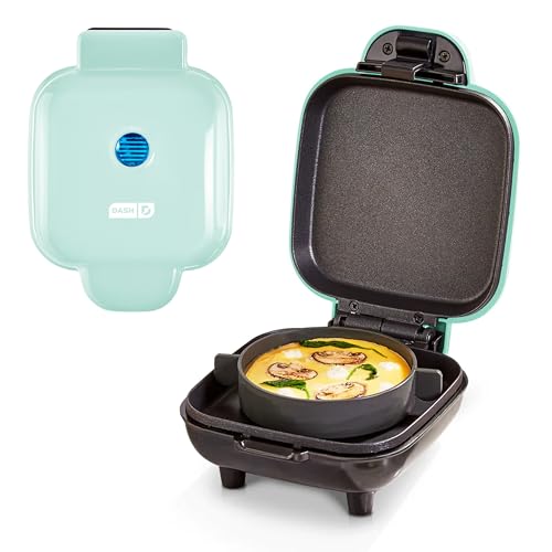 DASH Deluxe Sous Vide Style Egg Bite Maker with Silicone Molds for Breakfast Sandwiches, Healthy Snacks or Desserts, Keto & Paleo Friendly, (1 large, 4 mini) - Aqua