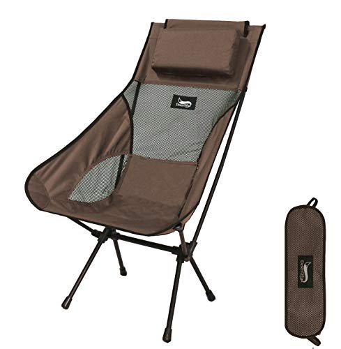 DesertFox アウトドアチェア 折りたたみ 枕付き 超軽量【ハイバック】【 選べる6色】【耐荷重150kg】 コンパクト イス 椅子 収納袋付属 お釣り 登山 携帯便利 キャンプ椅子 0066 (ブラウン/ハイバック A1) DesertFox アウトドアチェア 折りたたみ 枕付き 超軽量【ハイバック】【 選べる6色】【耐荷重150kg】 コンパクト イス 椅子 収納袋付属 お釣り 登山 携帯便利 キャンプ椅子 0066 (ブラウン/ハイバック A1)