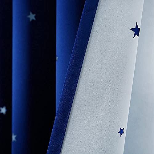 Anjee 4 Panels White Sheer Curtains 96 Inches Long With Cutout Stars Curtains For Kids Room #TOP3
