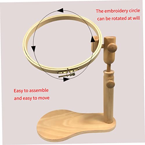 Soporte para bastidor de bordado colorido con marco de madera estable 5