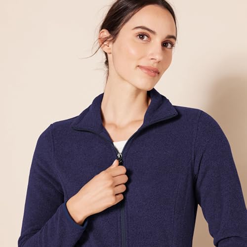Amazon Essentials Damen-Fleecejacke, Klassische Passform, Durchgehender Reißverschluss, Fleecejacke (erhältlich in Übergröße), Marineblau, Größe XL