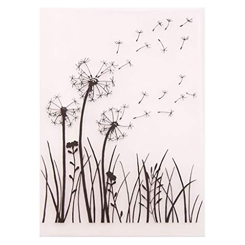 VIccoo Embossing Folder, Plastic Embossing Folder Template DIY Scrapbook Photo Album Card Making Decoration Crafts Dandelion Cover