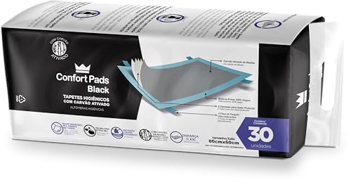 CONFORT PADS Tapete Higiênico Confort Pads Black 80X60 C/ 30 Unidades