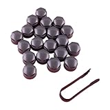 ZJHYGMD Réparation Automobile 20pcs / Set 25 mm Couvoirs de Bouchon d'écrou de Boulon de Pneu de 25 mm avec 1 Outil de Retrait ajusté pour Audi Q3 Q5 pour TT A1 A4 A5 S5 A6 S6 A7 A8 S8 RS4 RS6