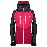 fabric_type; Polyester 100% Dare 2b wasserdichte und atmungsaktive technische Stretch-Shell-Jacke mit Kapuze und Zwei-Wege-Reißverschluss Activepk/Blk XXL