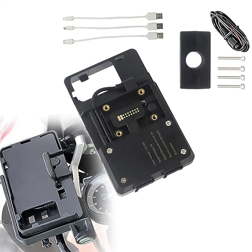 Support de navigation USB 12mm avec chargeur de téléphone moto