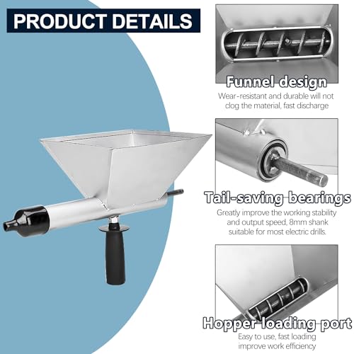 Elektrische Mörtelspritze Fugenpistole - Fugenpistole für Mörtel Tragbarer, Fugenspritze für Mörtel mit 4 Abnehmbare Düsen, Betonspritze für Böden,Steinmauer,Mörtelfuge